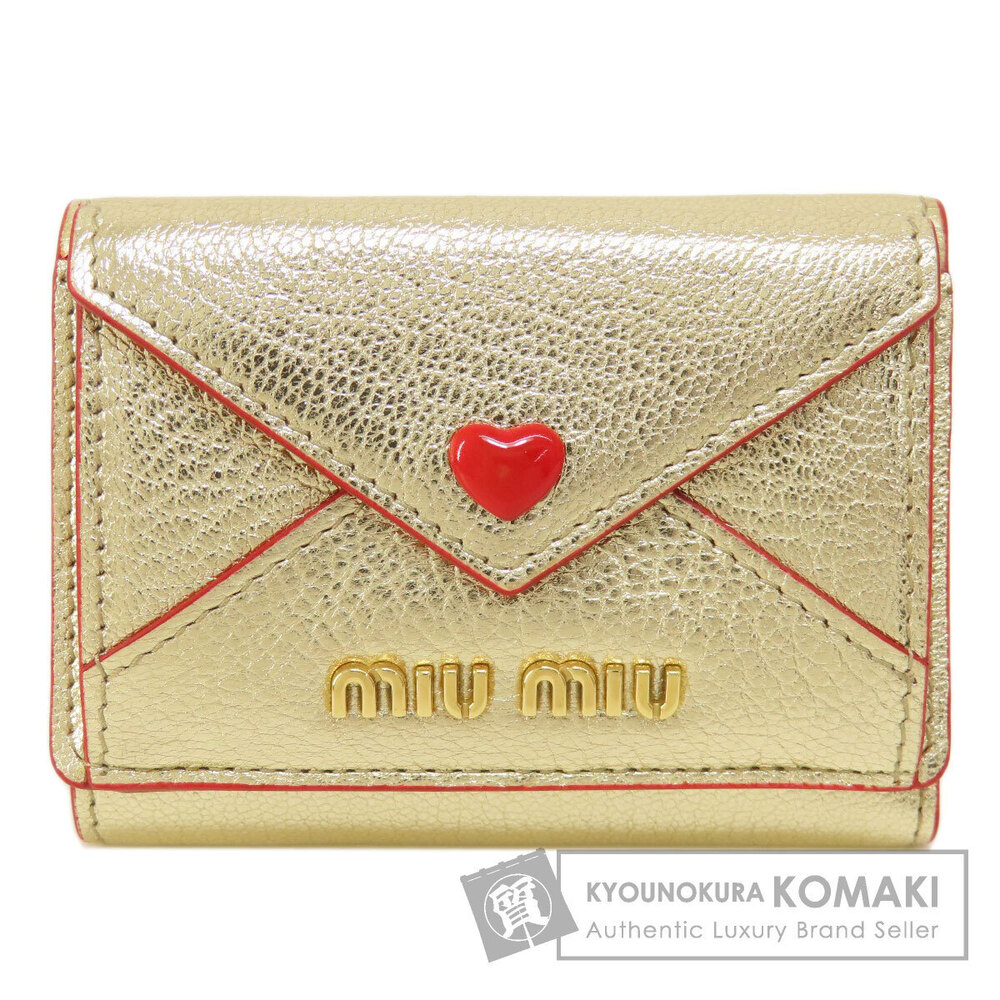 Miu Miu Heart Tri fold Bi Wallet